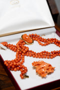 Conjunto de Joyería en Coral y Oro – Italia. Años 80