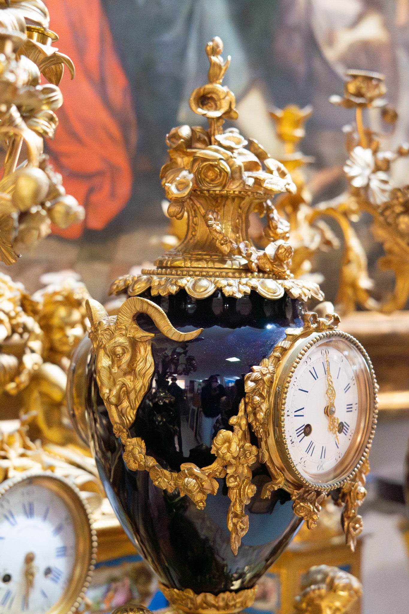 Reloj de sobremesa Francés en bronce dorado - S.XIX