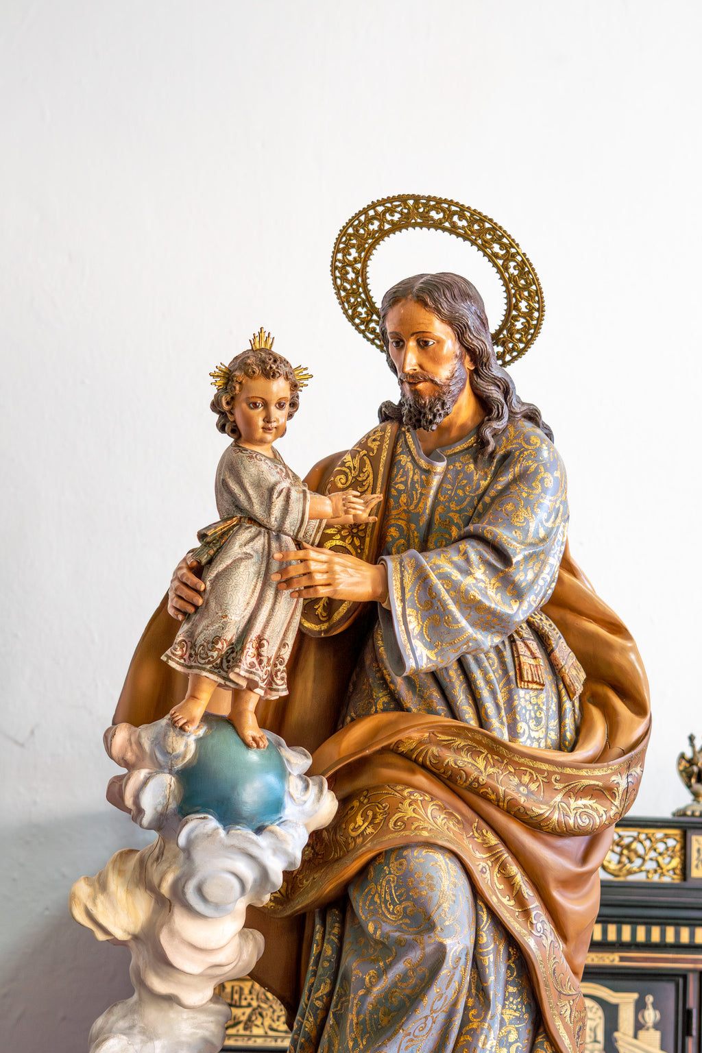 Talla San José con el Niño S.XIX
